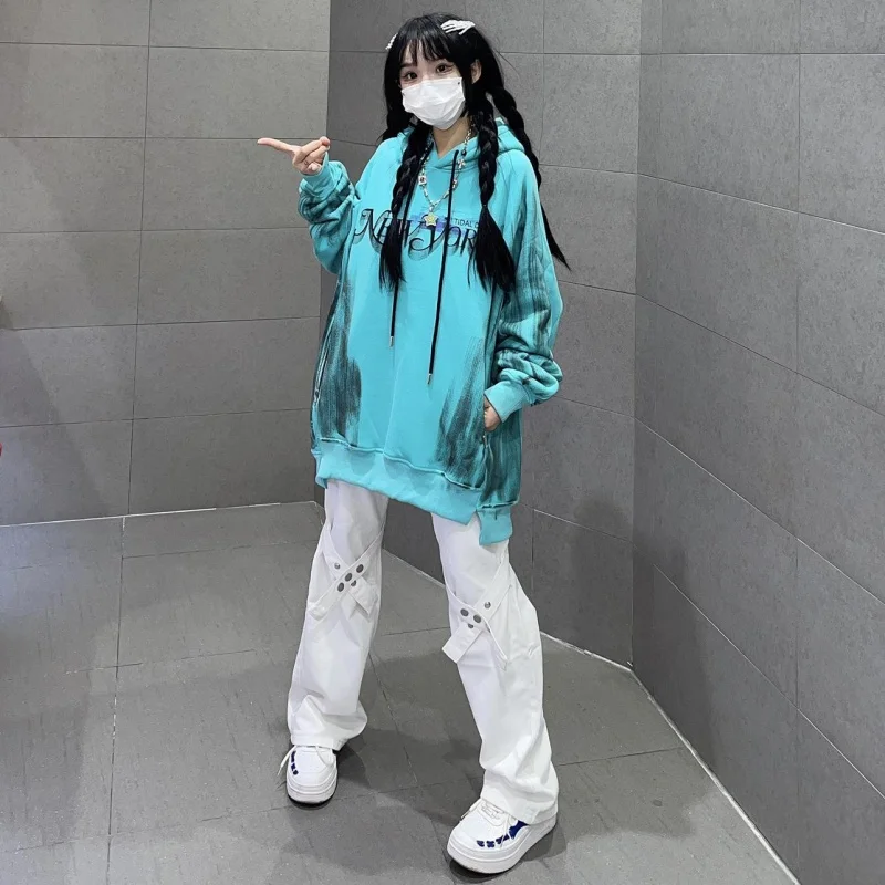 오리지널 디자인 패션 브랜드 넥타이 염색 후드 가디건 스웨터, 남녀 양털 지퍼 플리스 셔츠