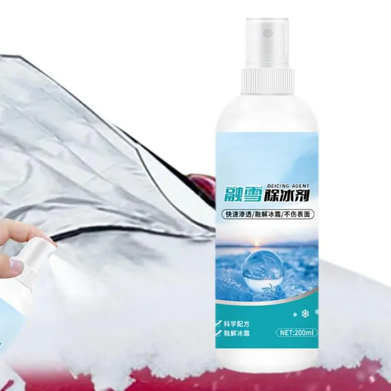 

Car Windshield Cleaner 200ml Winter Windshield Deicer Spray Glass Freeze Remover Rapid Thawing Snow Melting And Deicing Agent