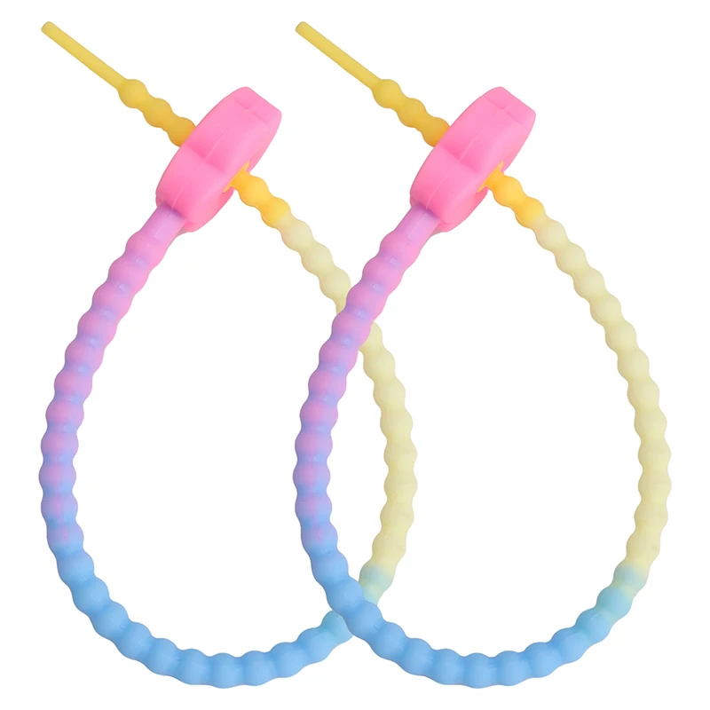 Vibrant Silicone Keychain with Decorative Lanyard