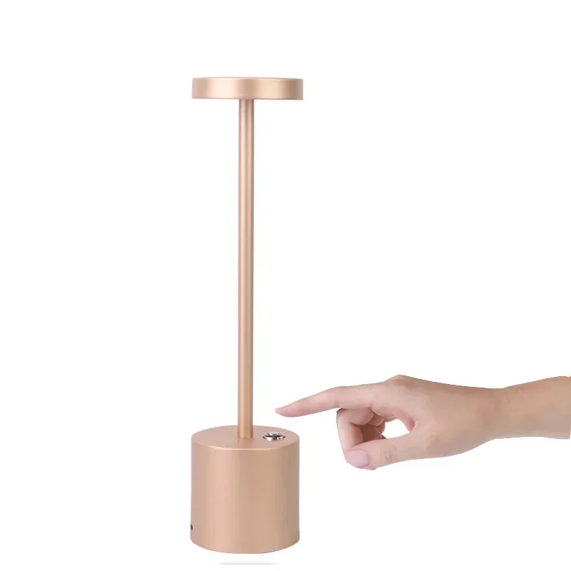 3600mAh Modern Three-color Infinitely Dimmable Rechargeable Table Lamp Led Bedroom Bar Desk Lamp USB Night Light Gift Hot 6