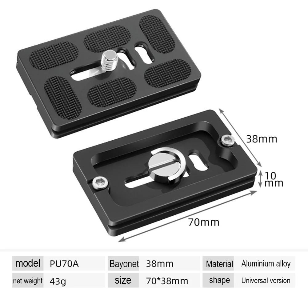 Camera Tripod Adapter Universal Metal Quick Release Plate
