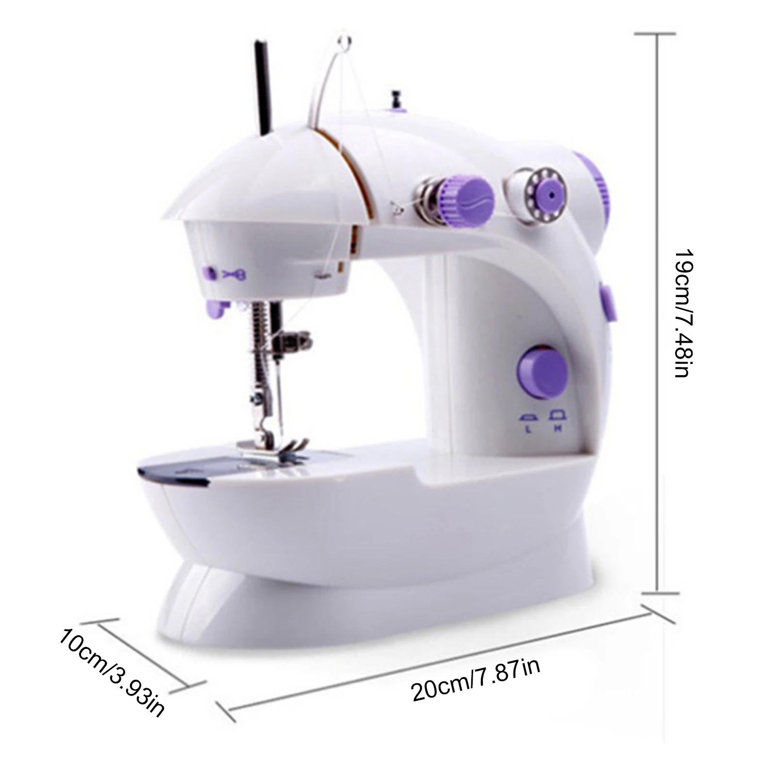 Machine à coudre pour enfants de 8 à 12 ans, machine à coudre portable à double vitesse, accessoires et fournitures de couture, pour enfants, femmes, ménage et voyage