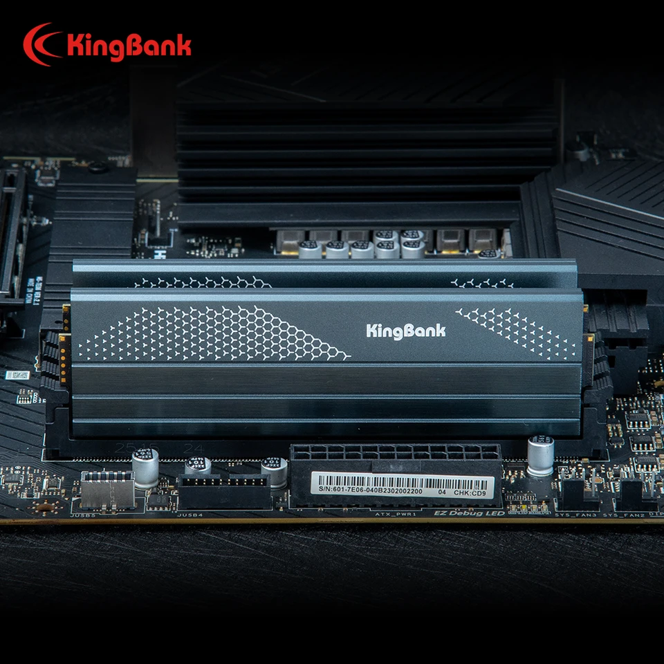 KingBank Black DDR5 Memory 32GB (16GBx2) 7600MHz CL36 High