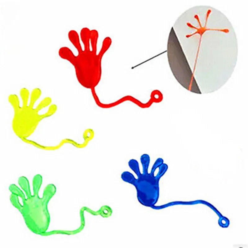 Random Color Squishy Slap Hands Palm Toy Elastic Sticky Toy For Kid Gift Party Gags Practical Jokes Modeling Clay Slime Toys play dough tools modelling clay