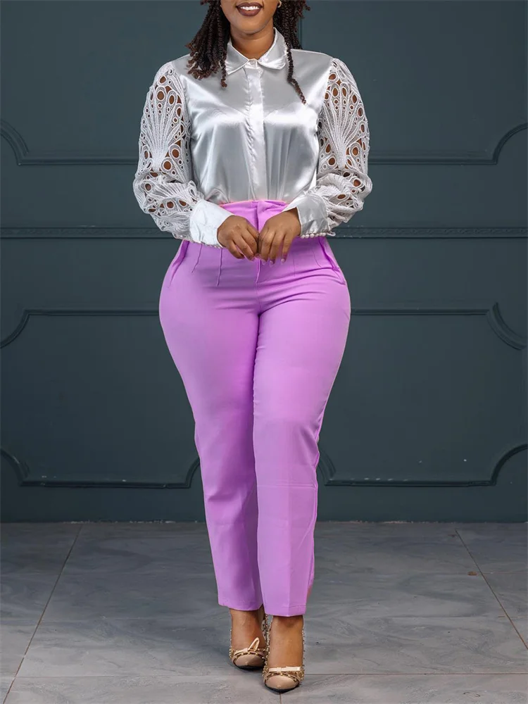 Wmstar Pants Women High Waist Zipper Button Straight  Bodycon Leggings Fashion New Solid Trousers Wholesale Dropshipping 2023