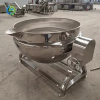 Marmite industrielle électrique à double enveloppe de 50-1000L, cuve de cuisson inclinable pour confitures, sauces, viandes, personnalisable, vente en gros FL 2