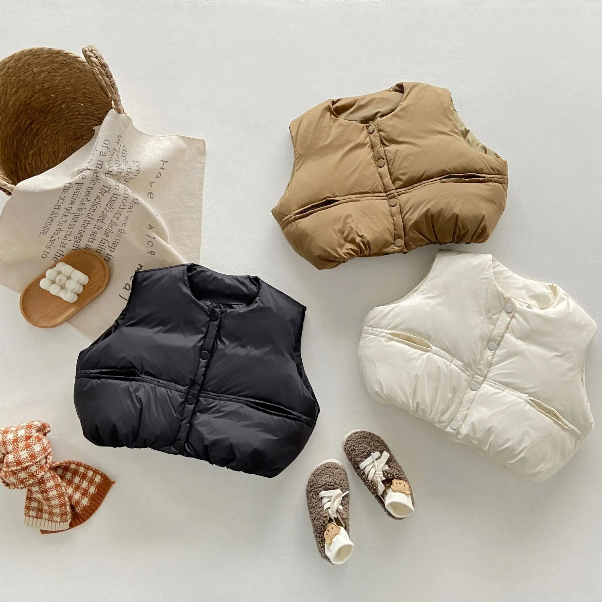 Kids Vest 1-5Years Winter Korea Children Down Vest Thickened Outdoor Warm children vest