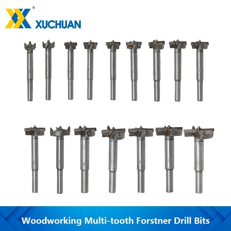 16/18pcs Woodworking Multi-tooth Forstner Drill Bits High Carbon Steel Boring Drill Bits Self Centering Hole Saw Cutter Tools
