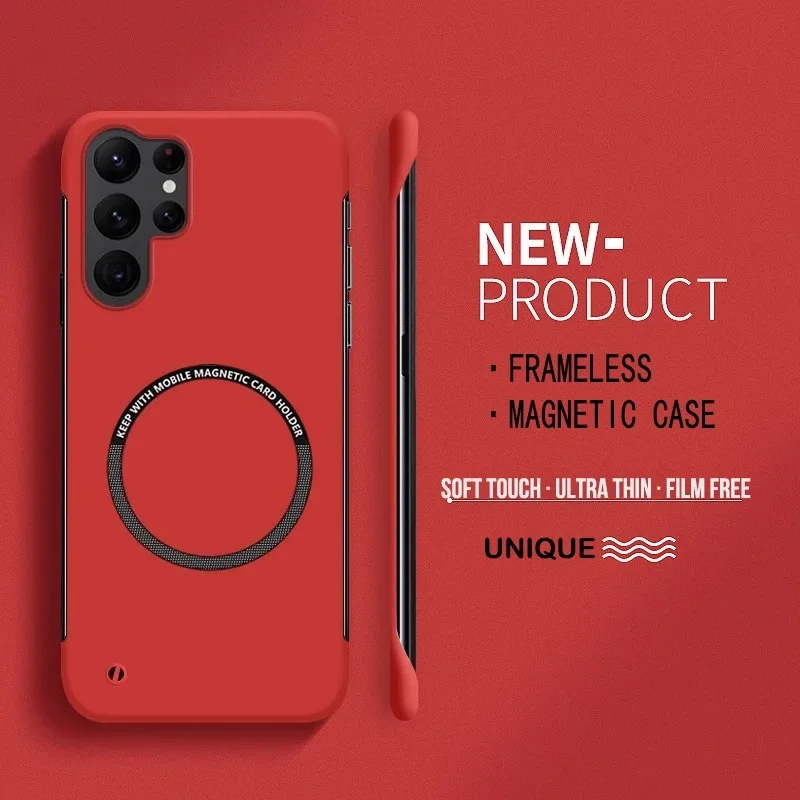 Ultra Thin Hard PC Magnetic Frameless Phone Case - Solid Cover