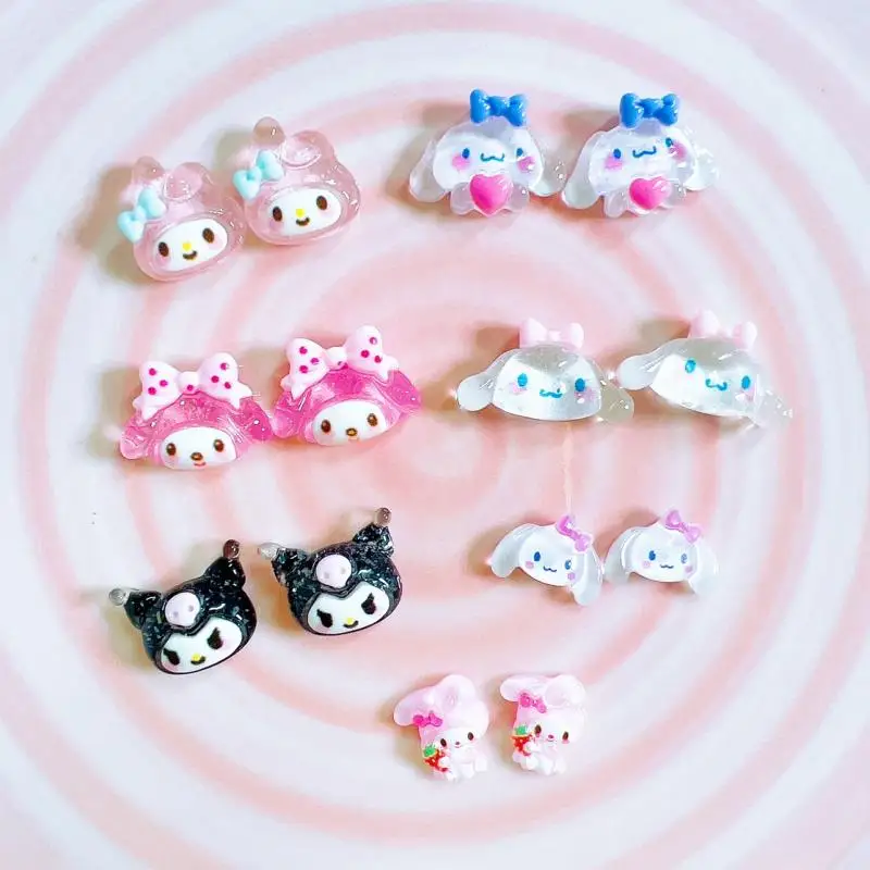 10Pcs Kawaii Sanrios Nail Accessories Kuromi Charm Diy Series Handmade  Jewelry Art Decoration Cartoon Anime Kawaii Toys Gifts - AliExpress