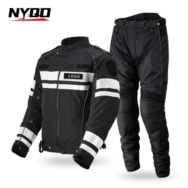 Autumn and Winter Cycling Clothing Warm Motorcycle Anti Cold Lobster Clothing Reflective Anti Fall Windproof Waterproof