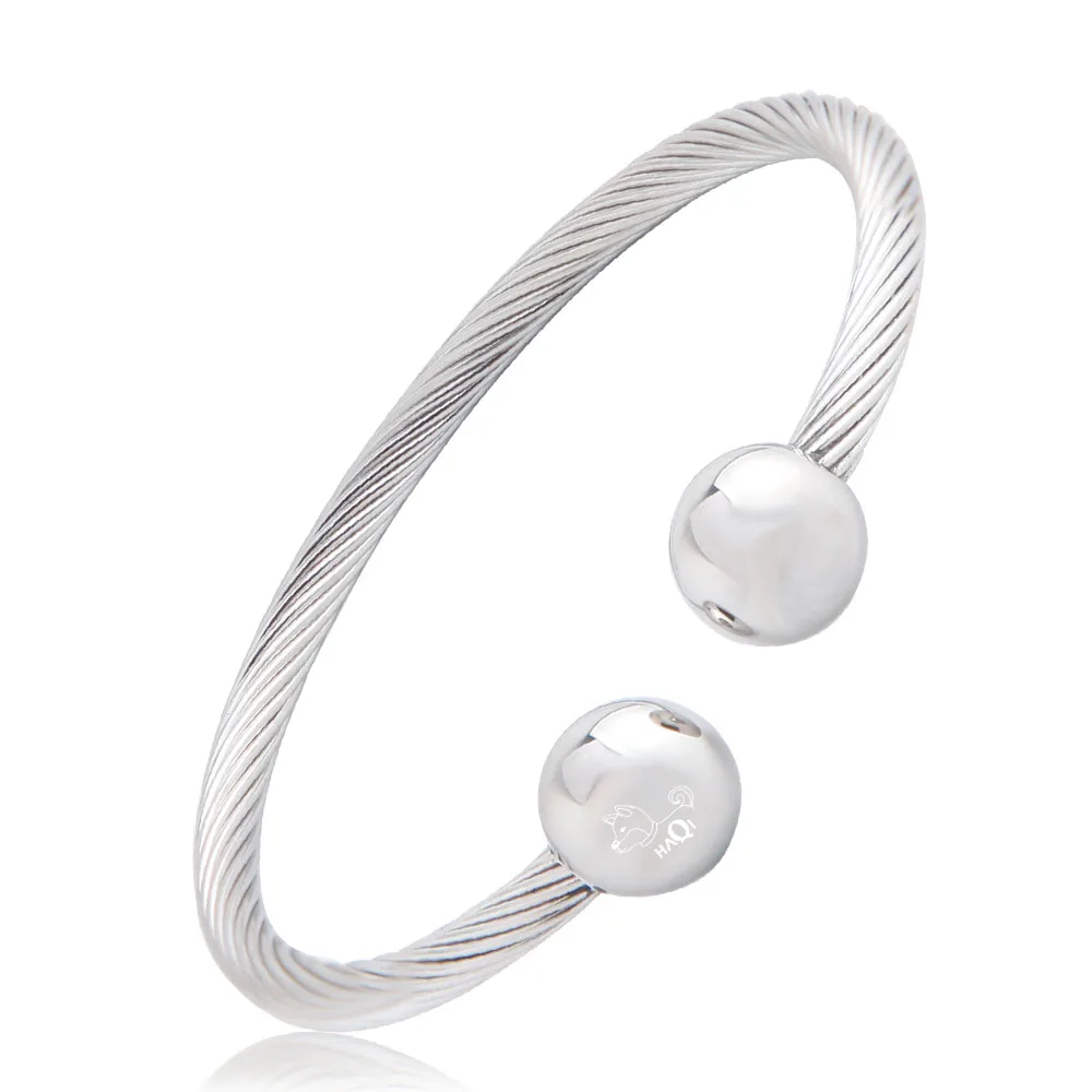 

Charms HAQI Hot Selling Magnetic Therapy Energy Bracelets Shiny Exquisite Bracelets Lover Friends New Year GIFT