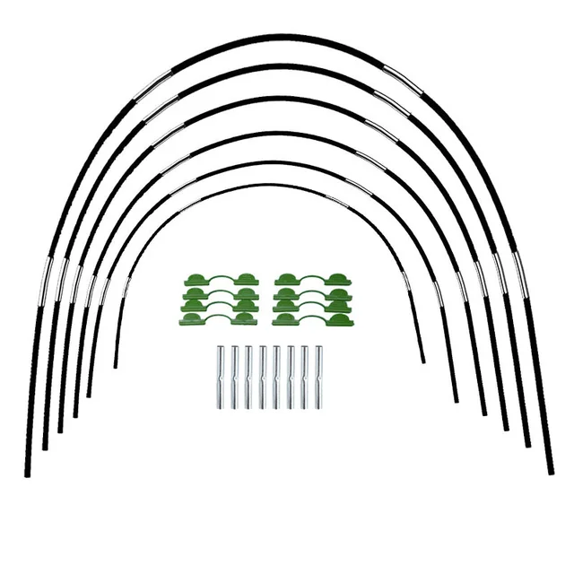 Üvegházhatású Karikák Készlet Kerti Fóliak Támogató Keret Íves Fészer Rúd Palánták Szigetelő Tartókert Növényi Óvoda Termesztése - Image 2