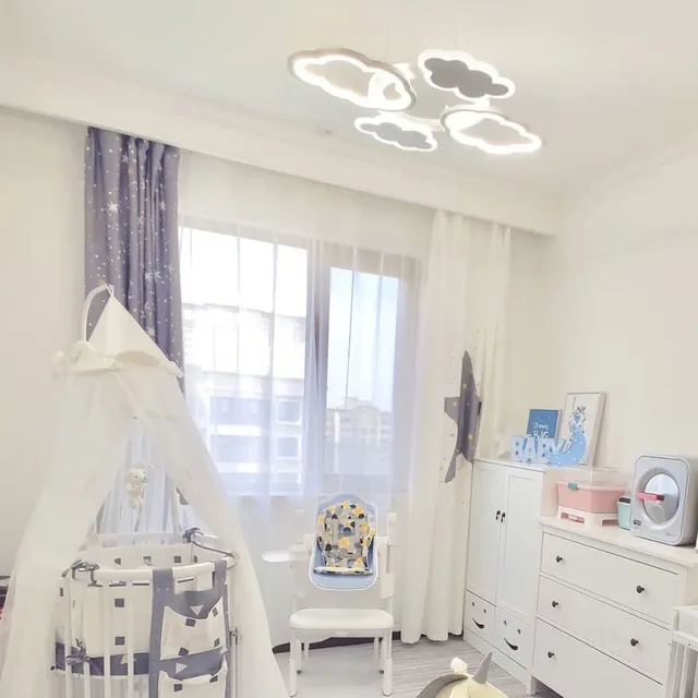 Cloud Chandeliers for Girls Boy Interior Ceiling Decoration