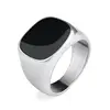 Trendy Titanium Steel Men Women Rings Punk Hip Hop 316L Stainless Steel Frosted Ring for Couples Wedding Party Jewelry Gift 3