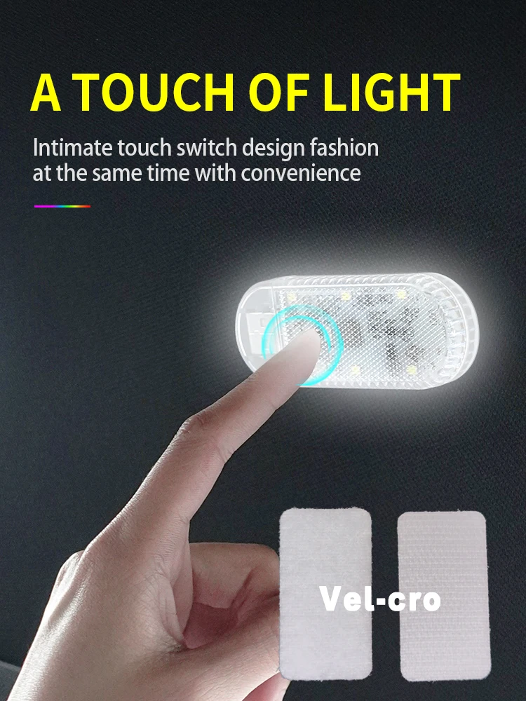 High Brightness LED car light USB Charging Car Interior Lighting Magic Sticker Ambient Lamp With Strobe Mode For Multi-color