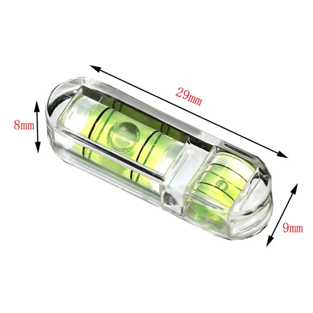 Bubble Leveler Spirit Level Portable Spirit Level 29x9x7mm 2pcs