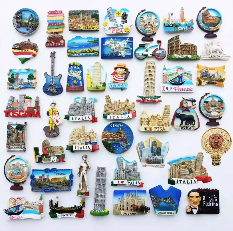 

Italy Russia Spain Netherlands Refrigerator Magnets 3D Resin Handmade Refrigerator Magnets Creative Souvenirs Home Decoration