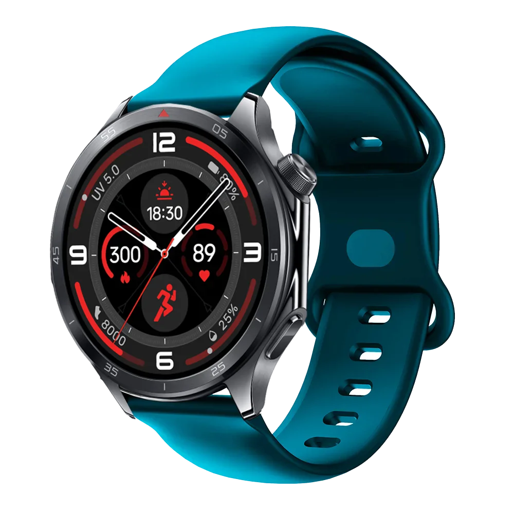Universal 22mm Silicone Watchband with Butterfly Buckle - Unisex Adjustable Strap