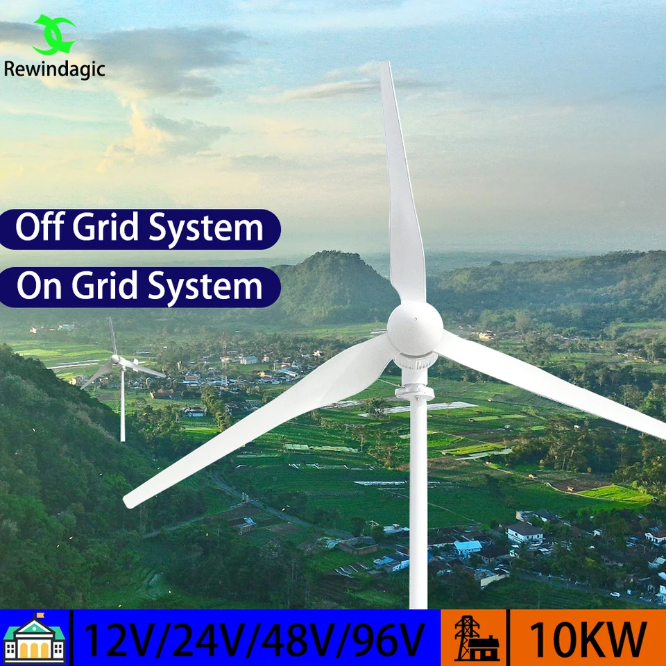 China Factory Sale 10000W 10KW Wind Turbine Generator Three Phase