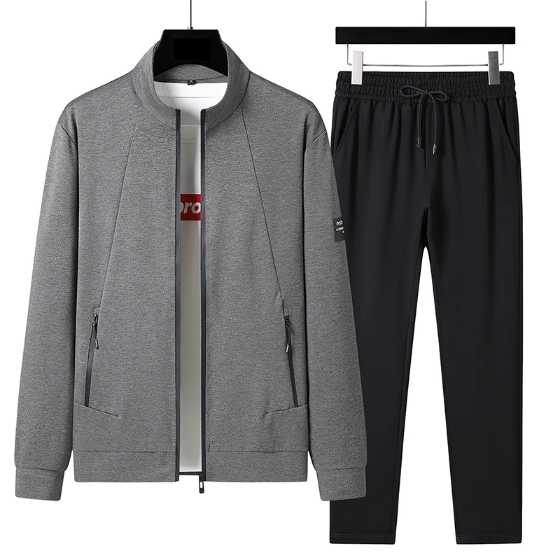 Plus Size 7xl 6xl Men Tracksuits Long Sleeve Spring Hoodie Suit Casual Menswear Jacket And Pants 2 Pieces Set Autumn Sportswear 4