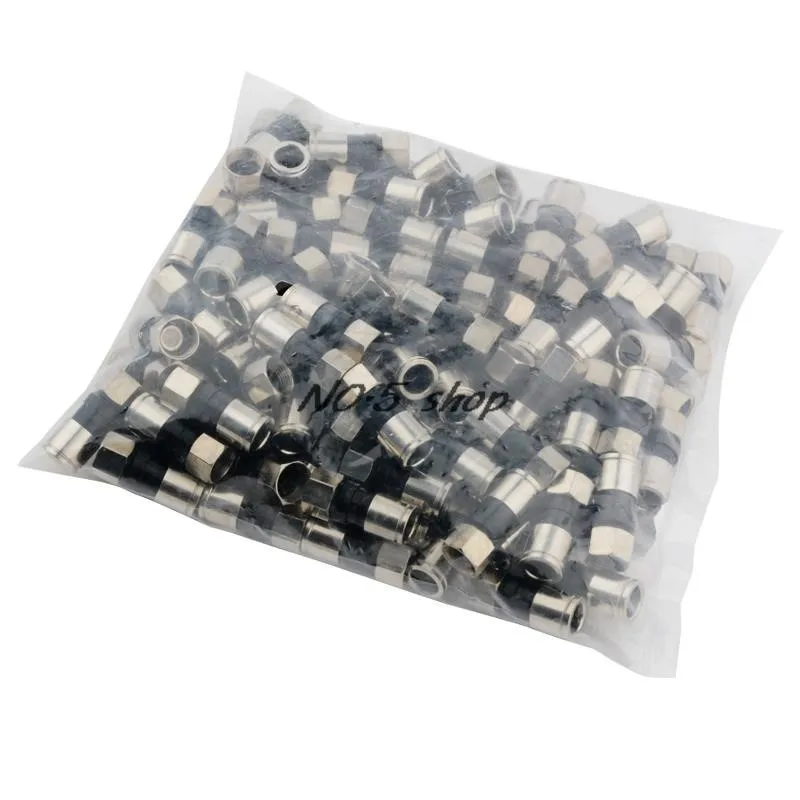 Impermeável Extrudado f Cabeça Todo o Conector Set-top Box com Fio de Cobre 755 Rg6 Polegada Rosca Métrica Universal Polegada 100 Pcs