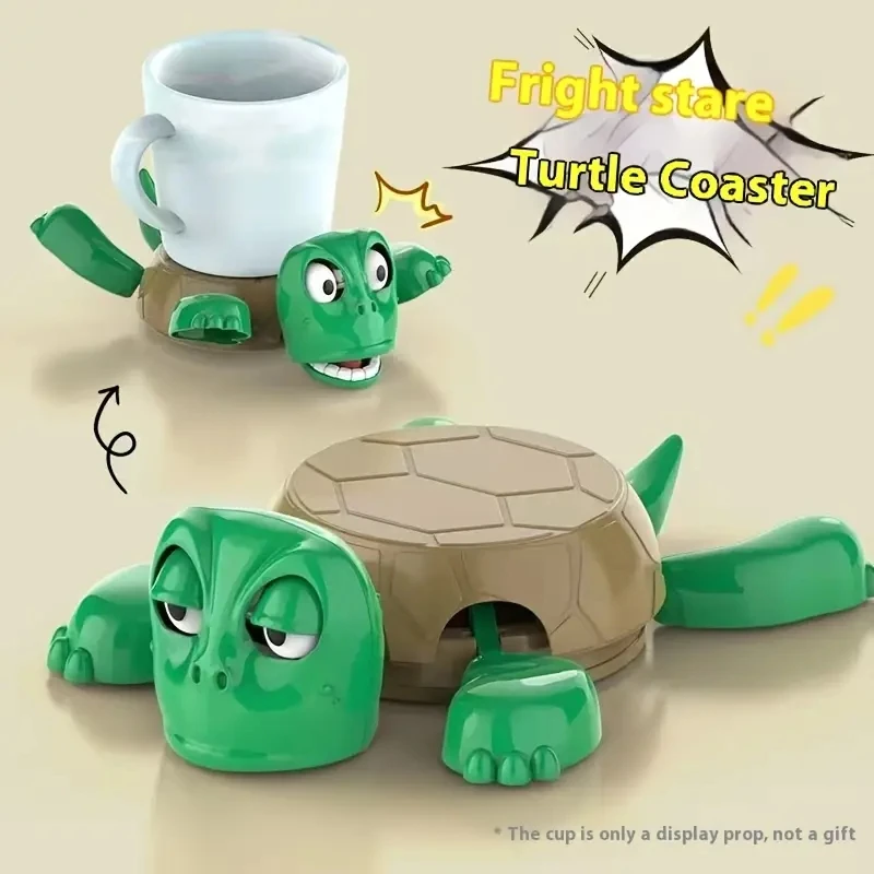 1PC Creative funny panic turtle coasters home office coffee tea cup coasters wine coasters desktop decorations funny toys