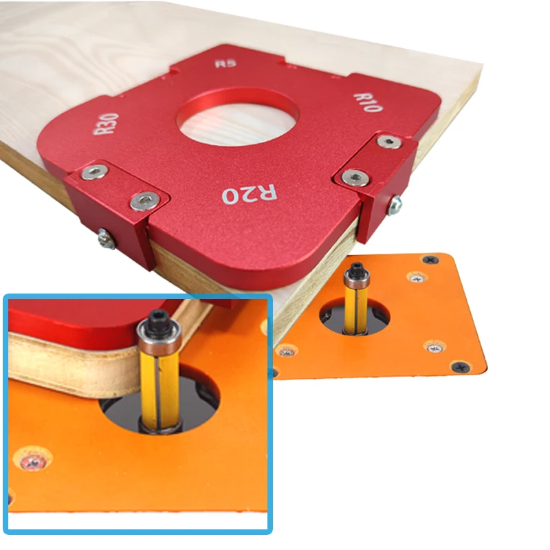 Radius Jig Router Templates, ABS CNC hoek Routing Sjablonen, Radius