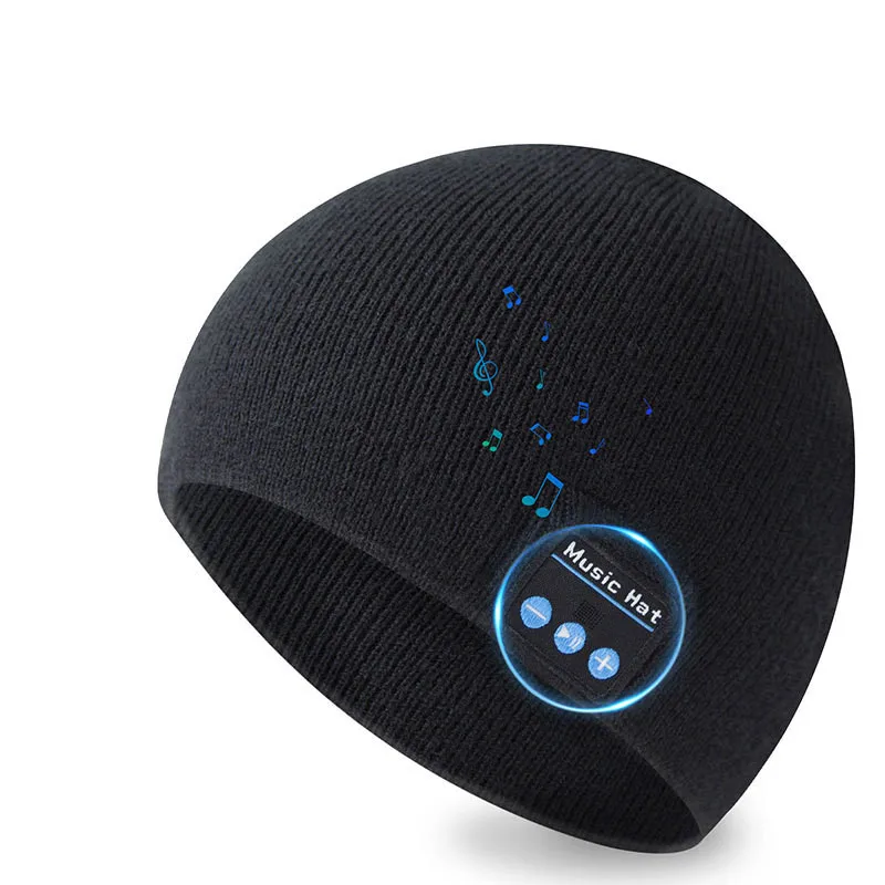 Outdoor Multi Functional Bluetooth Music Wireless Headset Calling and Listening Knit Hat