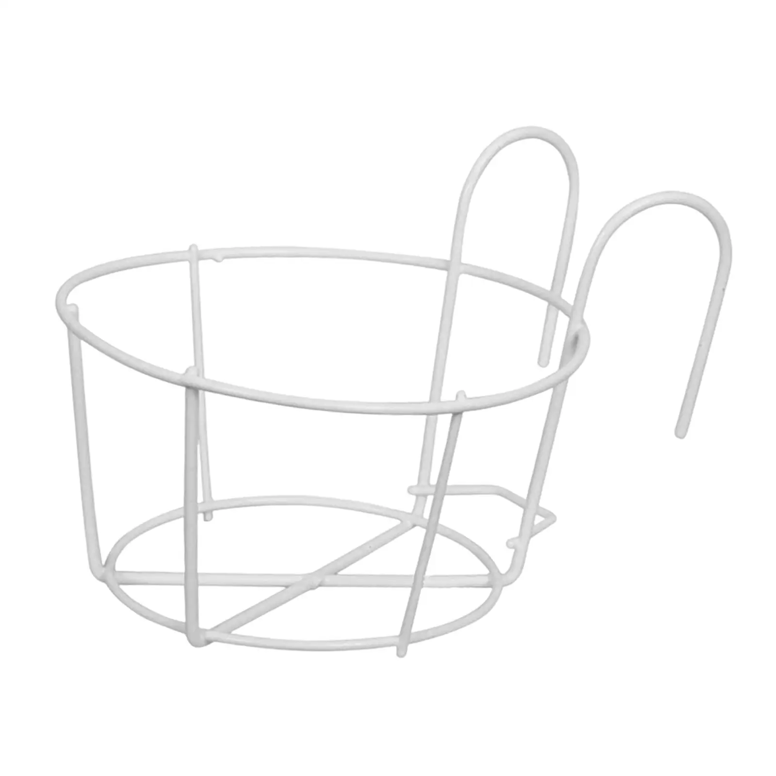 Iron Art Rack Round Metal Hanging Baskets for Outdoor Home Fence