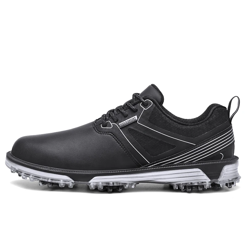 Golf Shoes Men Waterproof Leather Sneakers Non-slip Golfer Spikes Professional Training Walking Golfing Footwear