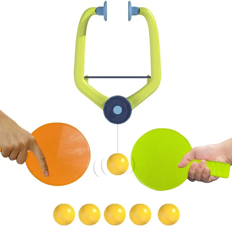 

1Set Very Safe Indoor Table Tennis Self-training Set Hanging PingPong Trainer Interaction Double Sparring Devices
