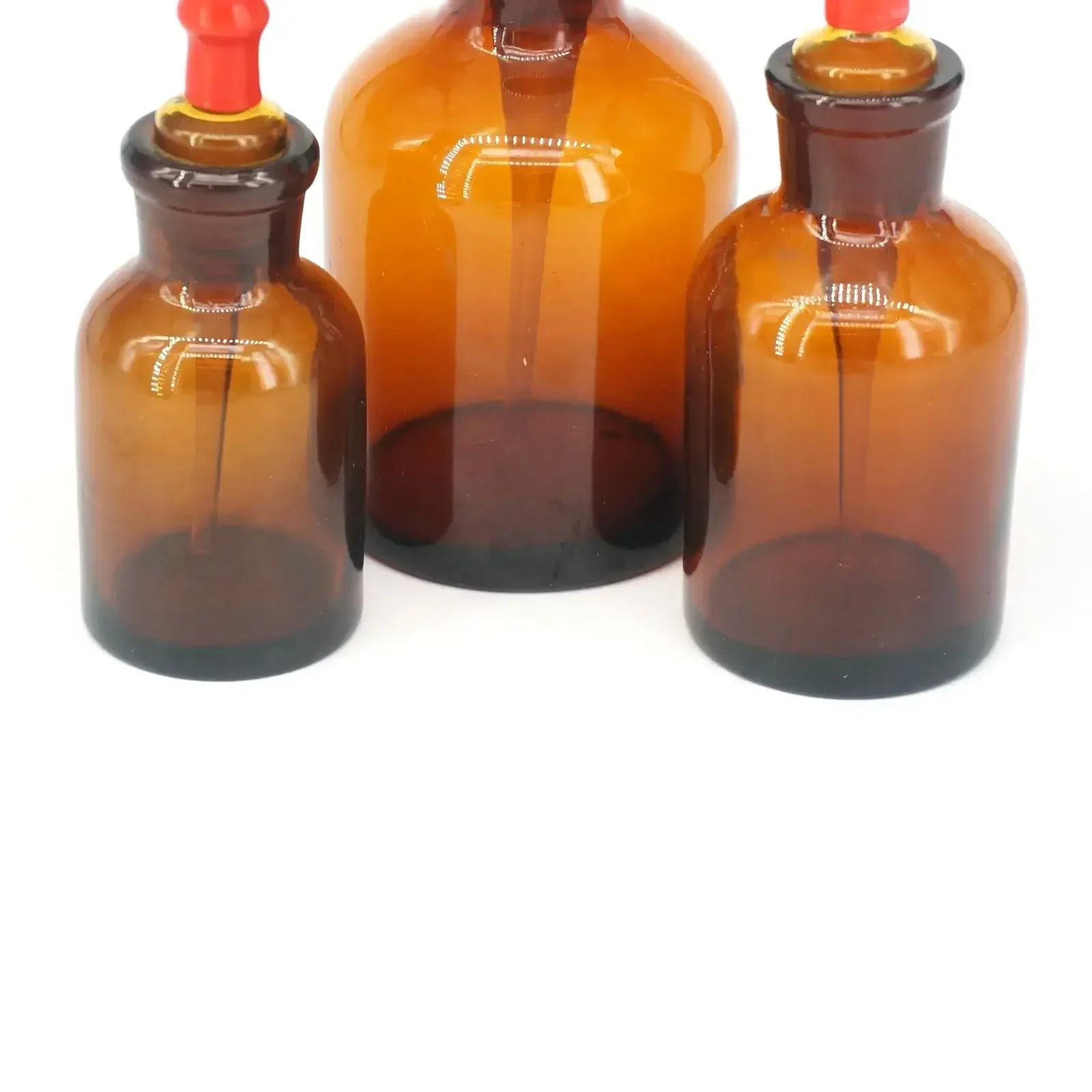 30/60/125ML Brown Glass Dropping Bottle Pipette With Ground Glass Stopper and Dropper