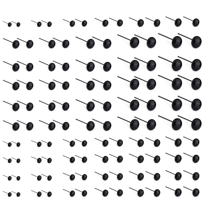 KRABALL 100 Pairs 3-10mm Safety Plastic Toy Eyes Eyeballs for Bear Animal Doll Making Puppet DIY Crafts Felting Tool Accessories plastic safety eyes