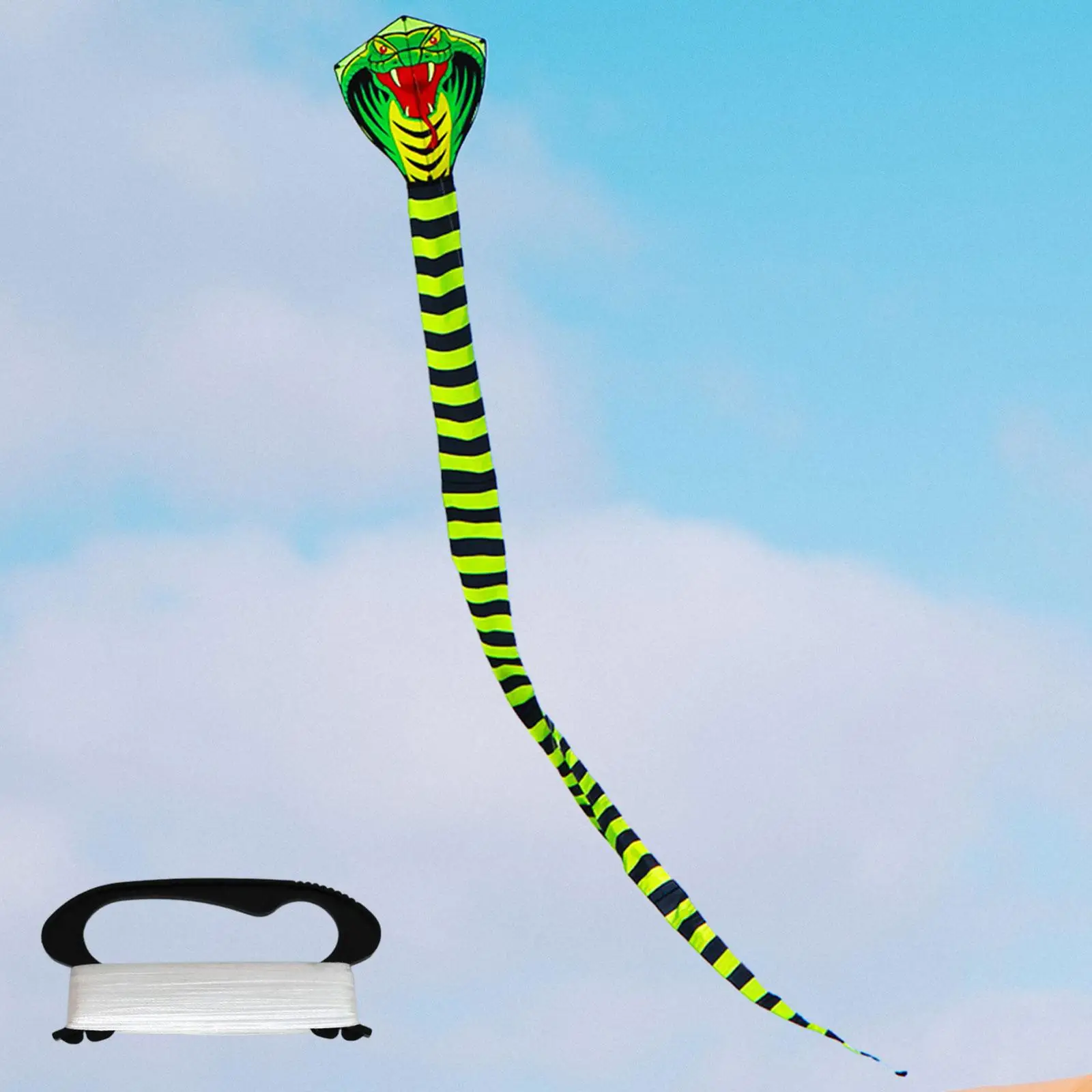 Snake Kite with Long Tail Kids Outdoor Toy for Park Lawn Birthday Gift