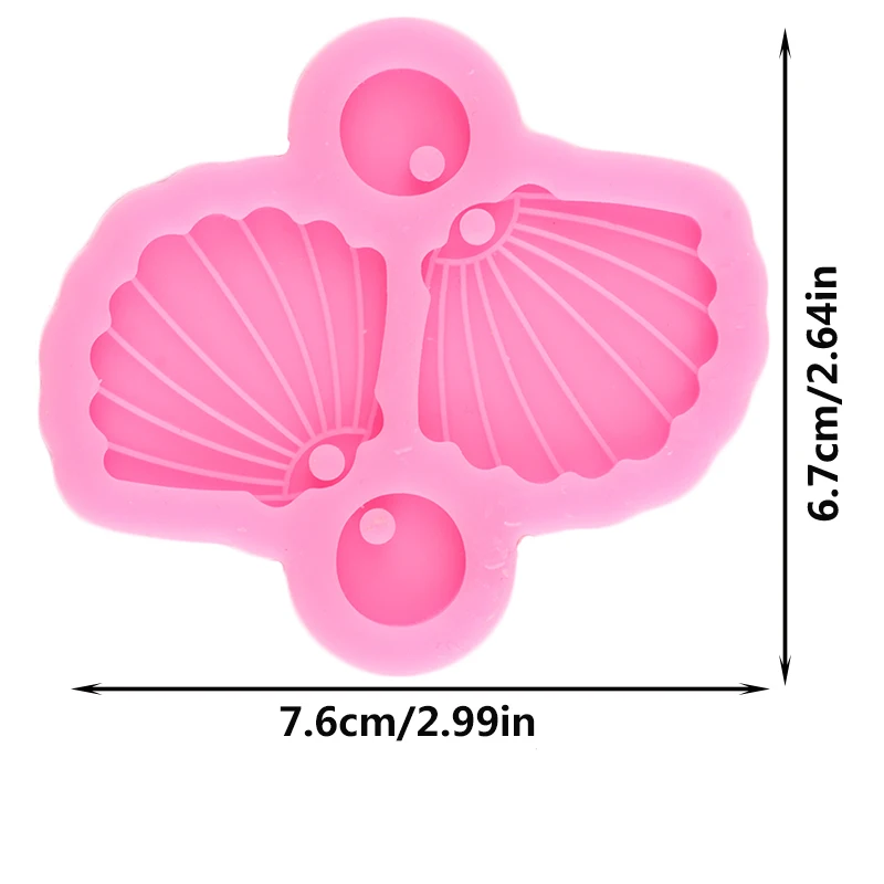 Silicone Mold Shell Silicone Resin Mold Earring Resin Molds Keychain Crafts Epoxy Baking Molds Jewerly Making Chocolate Candy