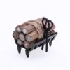 Miniature Bonfire Black Metal Firewood Rack Model For Dollhouse Fireplace Scene Decoration Accessories 6