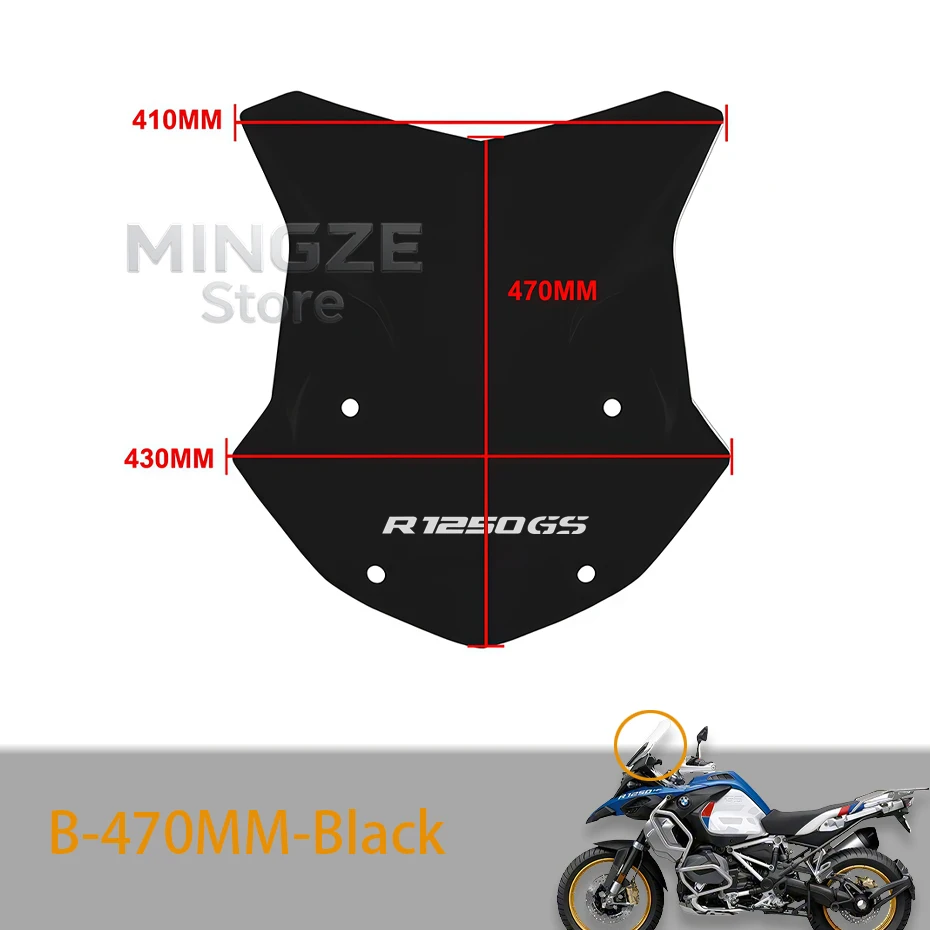 Motorrad Windschutzscheibe Für BMW R1200GS R1250GS Für Adv R 1250GS 1200GS Windschutzscheibe R1250GSA 2013-2025 Windabweiser Schutz – Detail 29