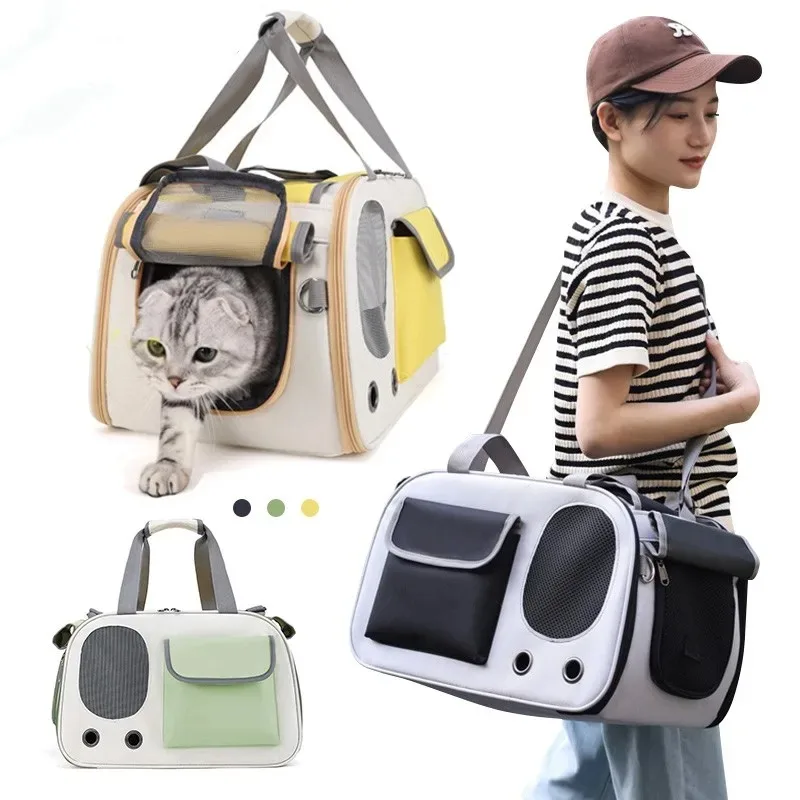 Portable Pet Dog Carrier Bag Portable Foldable Shoulder Bag Outdoor Handbag Transport Small Dogs Cats Pet Supplies Pet Carrier Bag Pet Bag