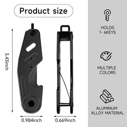Sleek and Compact Minimalist Key Organizer (Black)