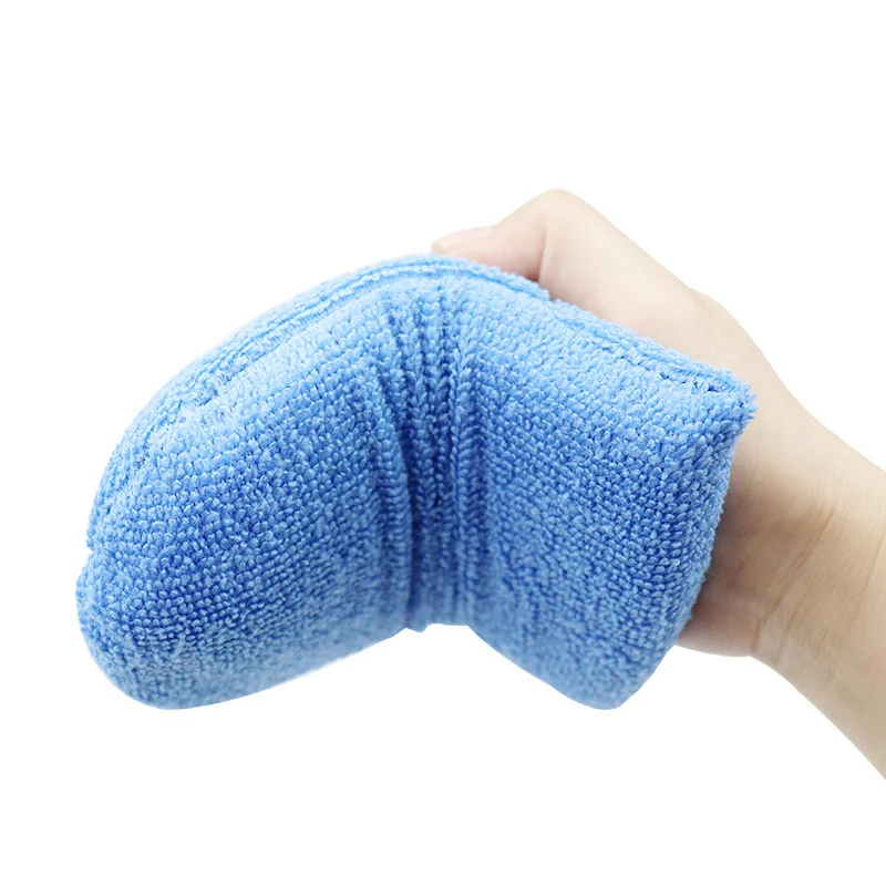Car Polishing Wax Sponge 5pcs SEAMETAL Soft Microfiber Car Wax Applicator Mitts Foam Applicator Pad for Detailing Care Tool