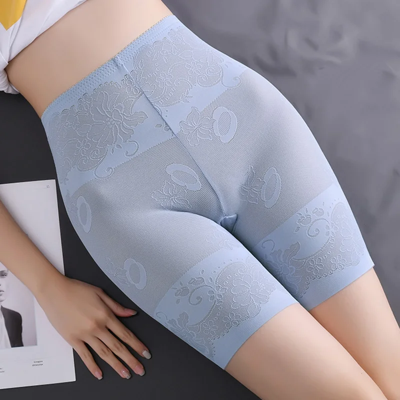 SafetyShortsWomenPlusSizeSeamlessSexyJacquardUnderskirtBoxer