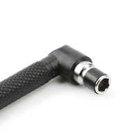 L type 1/4 hexagon screwdriver bit 90 ° double-end handle black 6.35mm wrench tool 6