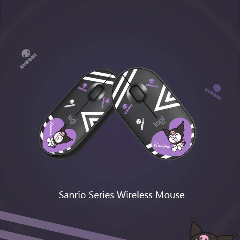 

Sanrio Kuromi Bluetooth Mouse Cute Cartoon Wireless Portable Silent Ergonomic Mice for Laptop IPad Tablet Office Gaming Mouse