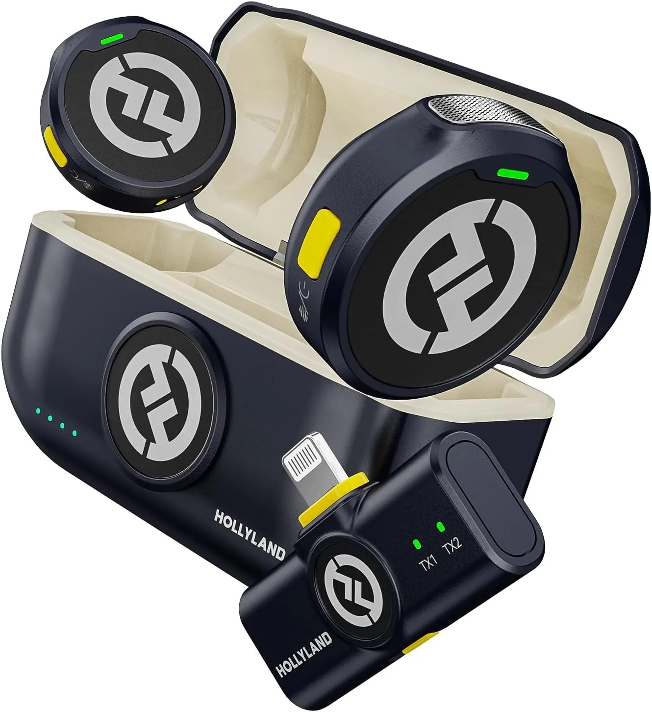 Hollyland LARK M2 ワイヤレスラベリアマイク iPhoneカメラ用 300m範囲