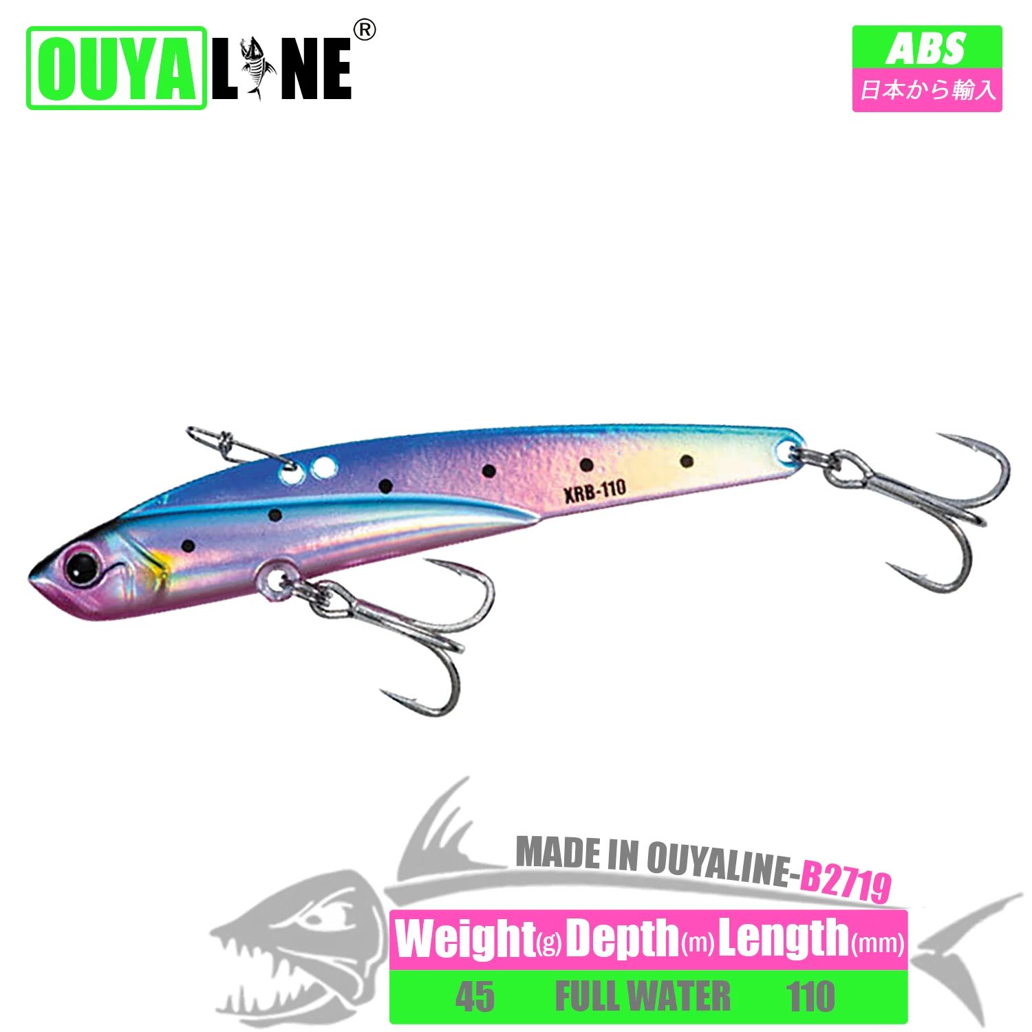 

Sinking Vibration Fishing Lure 45g 110mm Artificial Hard Baits Metal Jig Trolling Peche En Mer Tackle For Trout Bass Fish Leurre