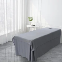 1Pc Corduroy Solid Bed Cover for Beauty Salon Bed Sheets SPA Massage Bed Table Cover Camas Sabanas With/no Hole King/queen Size 1