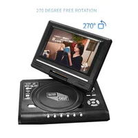 7.8 pouces Mini DVD CD EVD lecteur de disque bureau numérique Smart TV lecteurs télécommande Portable voyage 270 °   Écran rotatif 1
