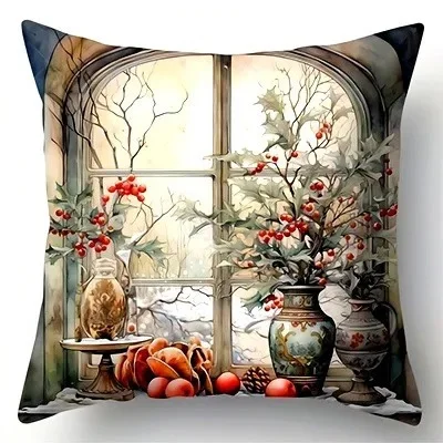 Santa Festive Pillow Cover 4