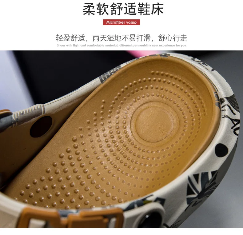 New Men Clogs Luxury Design Summer Shoes Sandals Daily Walking Beach Indoor Footwear Size 39-46 Comfortable Men Shoes Slippers
